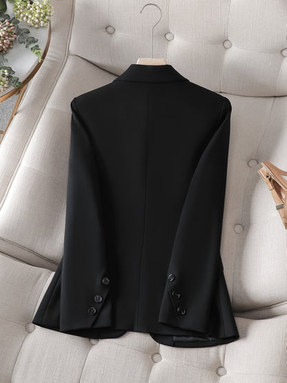 Women's Cropped Tailored Blazer with Elegant Drape