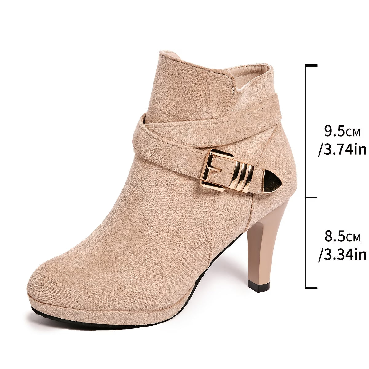 Women's Short Ankle Boot with Platform and Block Heel