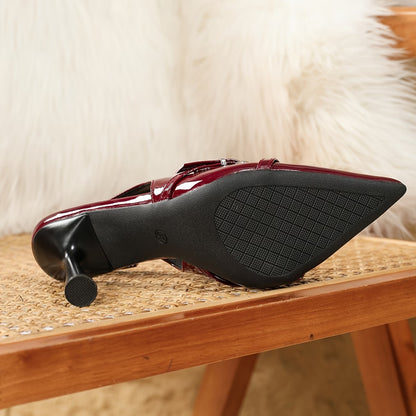 Women's Pointed Toe Kitten Heel Slingback Shoe