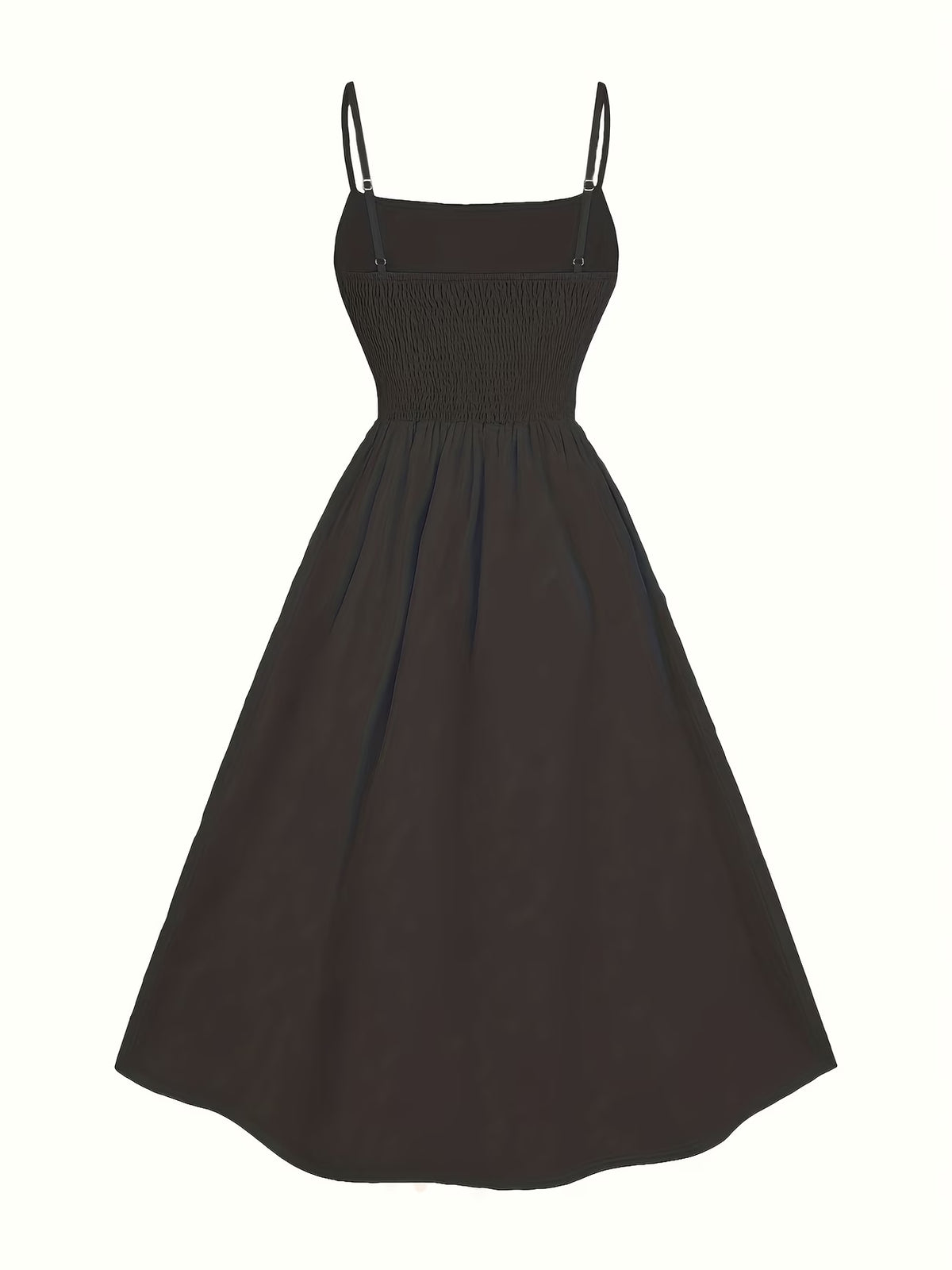 Women's Sleeveless Summer Midi Dress with Pleated Pockets