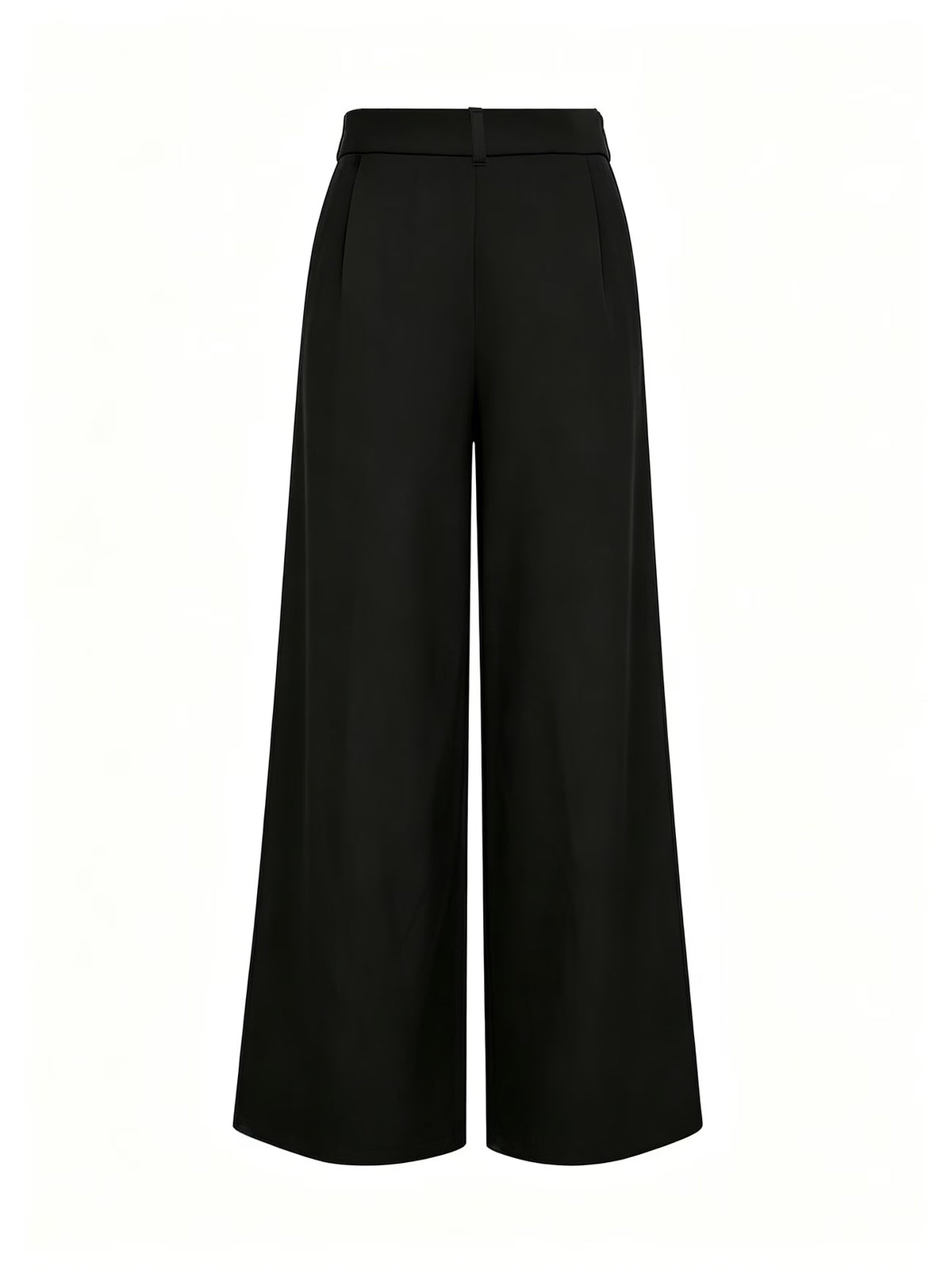 Women's High Waist Palazzo Trousers with Front Pleat