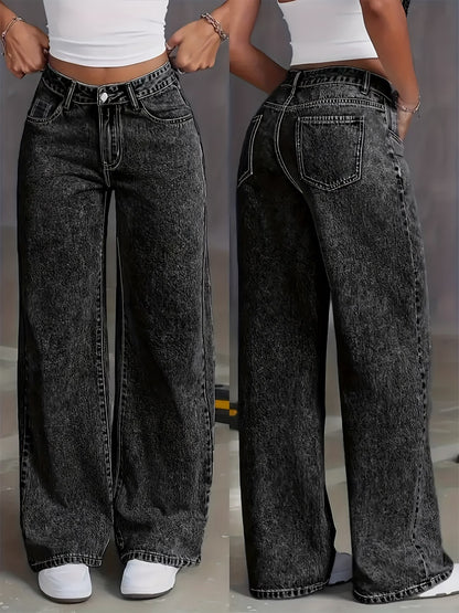 Women's High Waist Straight Leg Stretch Jeans