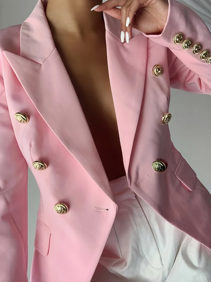 Women's Belted Blazer and Midi Dress Set