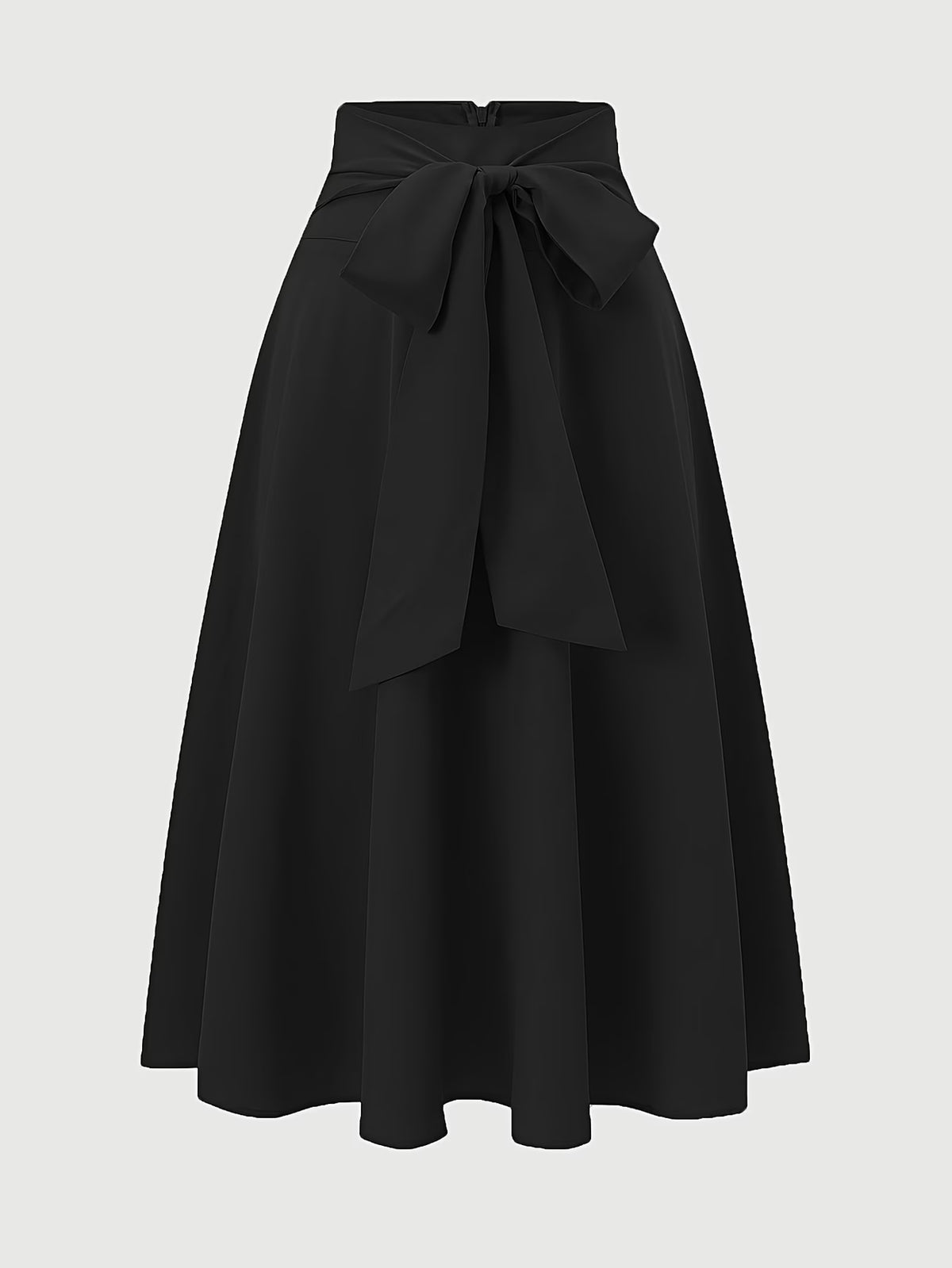Women's High Waist A-Line Skirt with Tie Detail