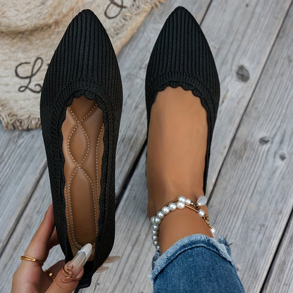Women's Breathable Slip-On Flat with Wavy Edge