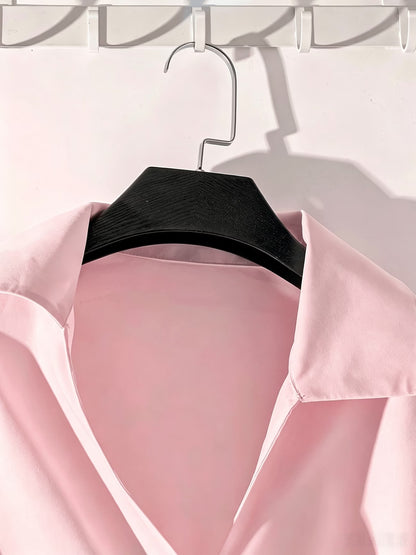 Women's Elegant Long Sleeve Blouse with Tie Detail