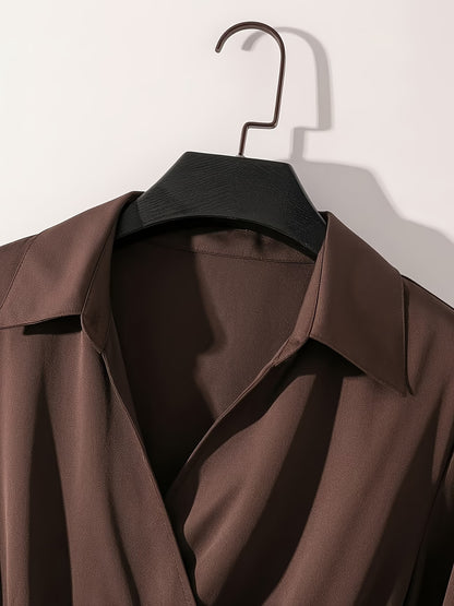 Women's Elegant Long Sleeve Blouse with Tie Detail