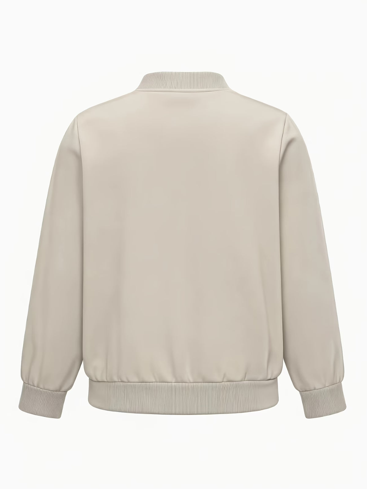 Women's Plus Size Bomber Jacket with Zipper and Soft Fabric