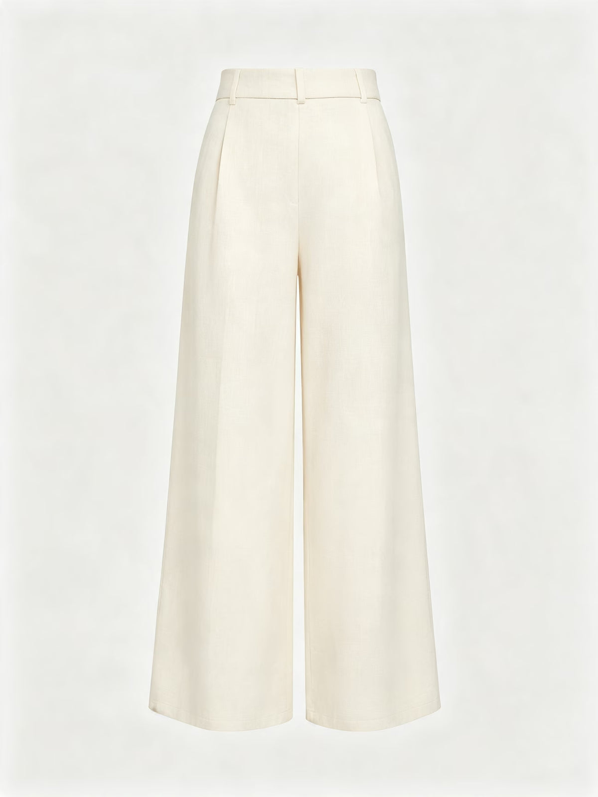 Women's High Waist Palazzo Trousers with Front Pleat