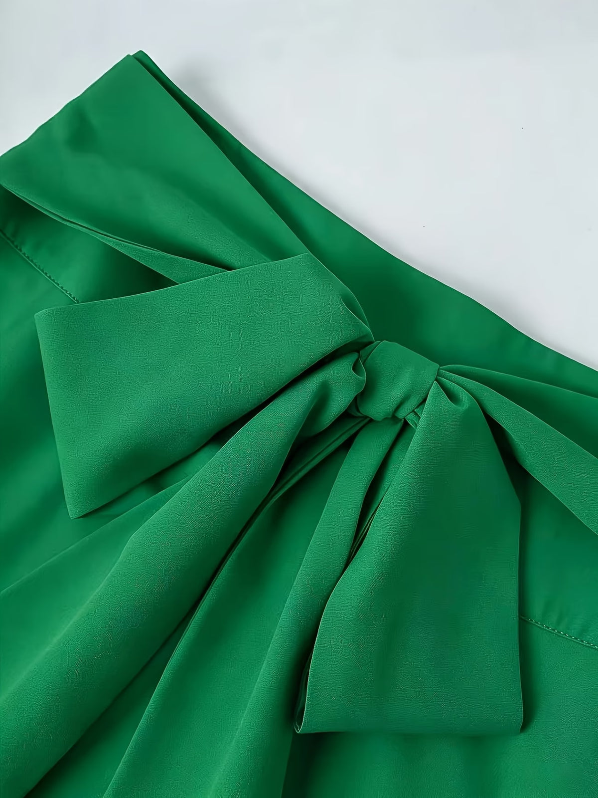 Women's High Waist A-Line Skirt with Tie Detail