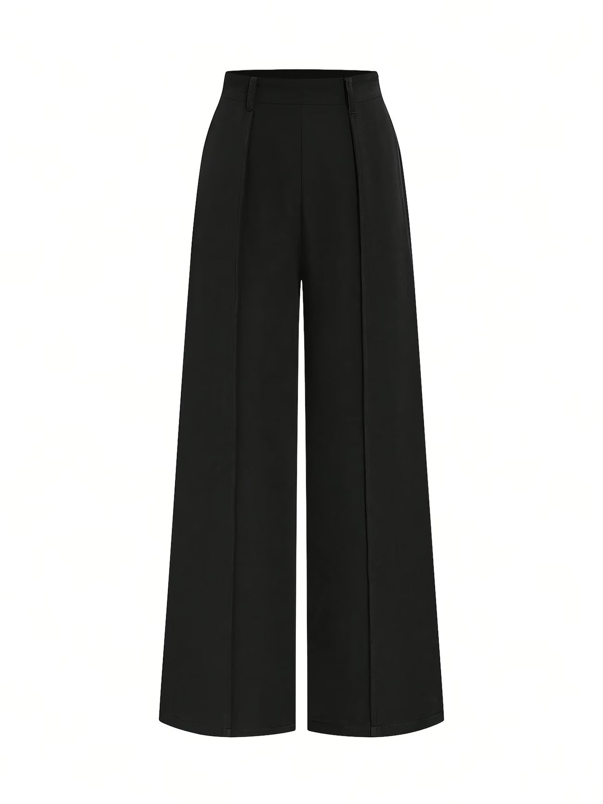 Women's High Waist Palazzo Trousers with Front Pleat