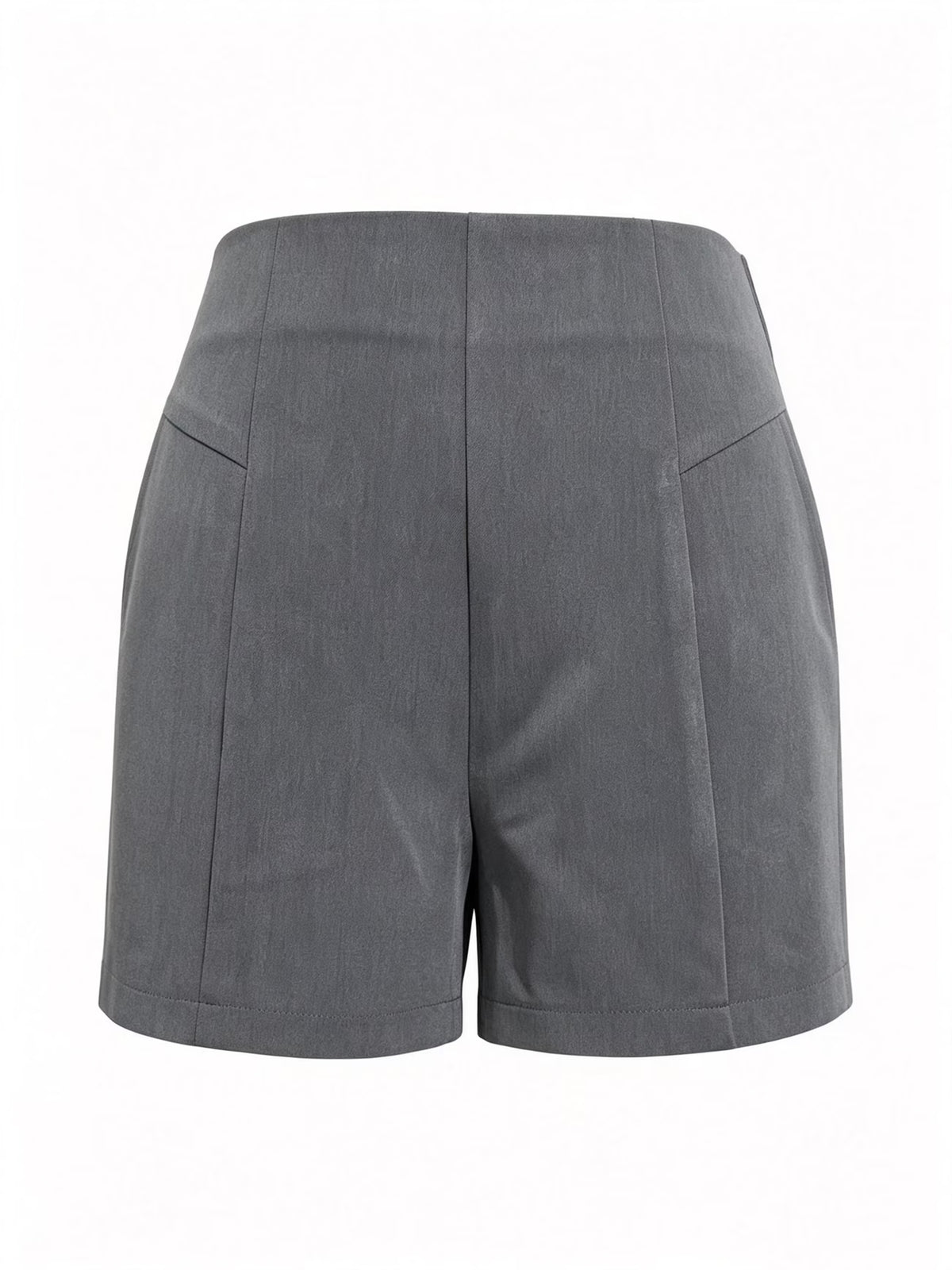 Women's Plaid Tailored Shorts with Elastic Waist