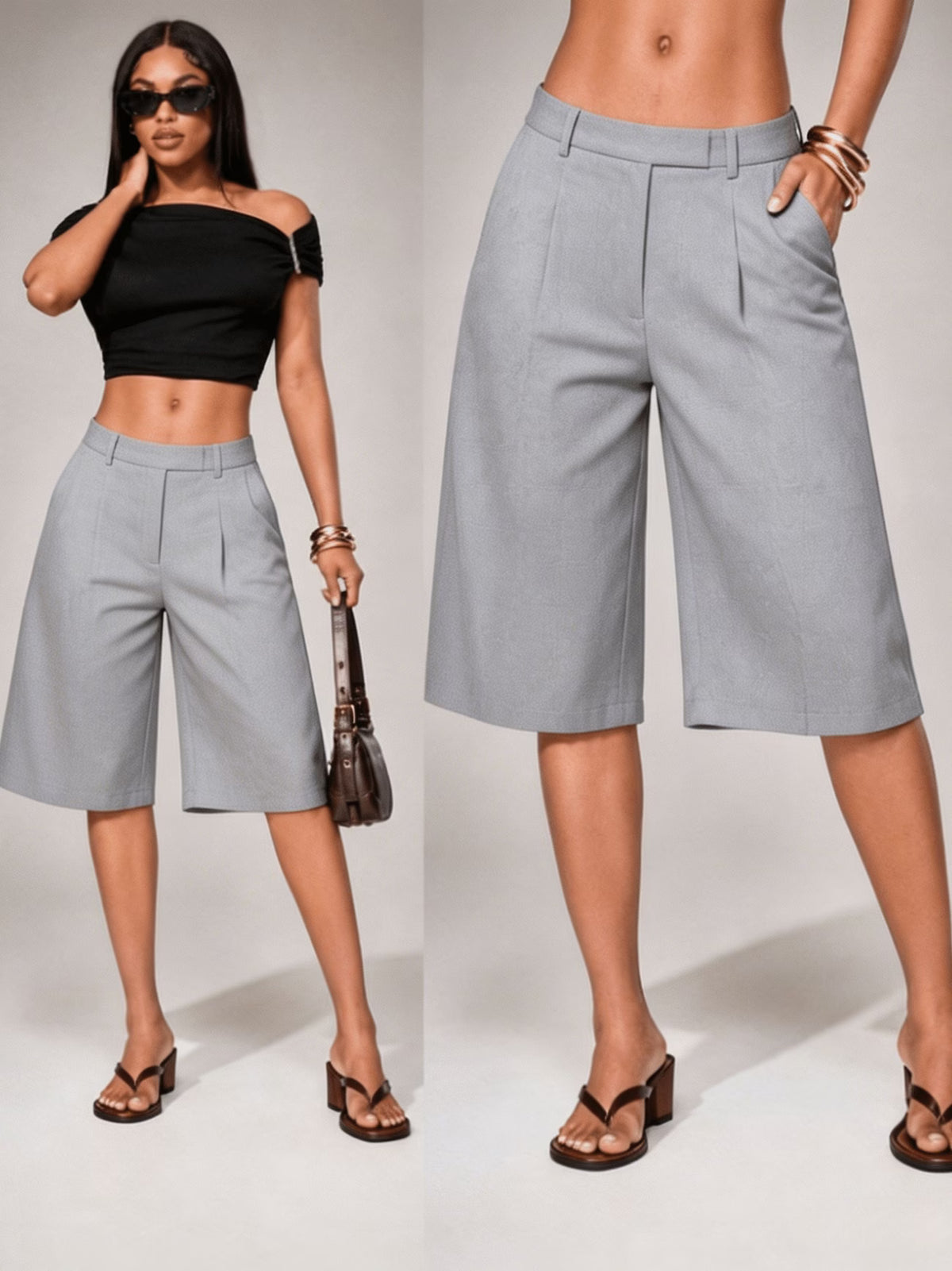 Women's High Waist Tailored Skort
