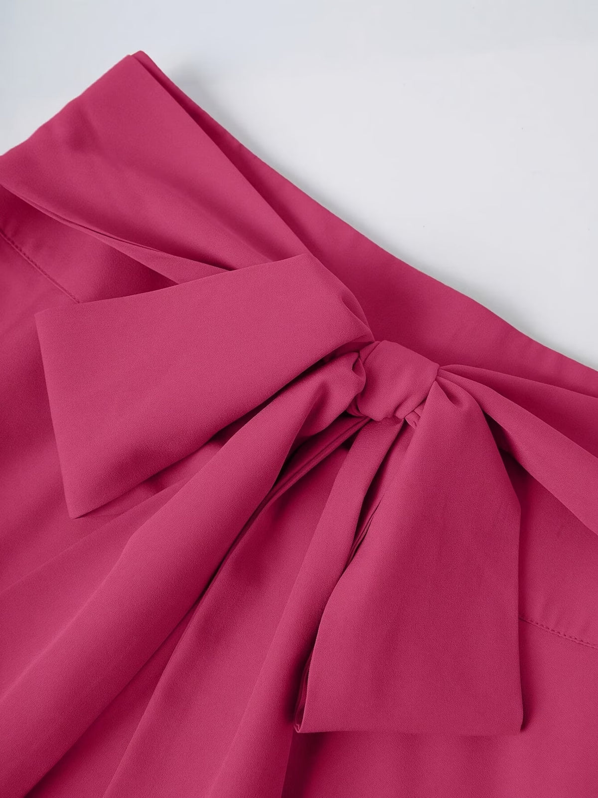 Women's High Waist A-Line Skirt with Tie Detail