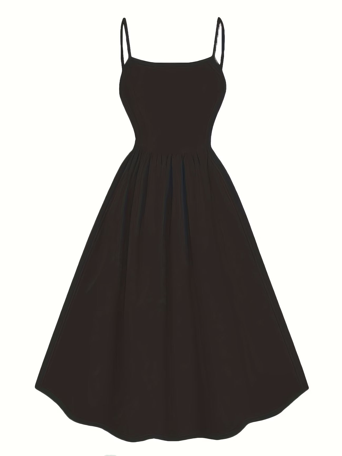Women's Sleeveless Summer Midi Dress with Pleated Pockets