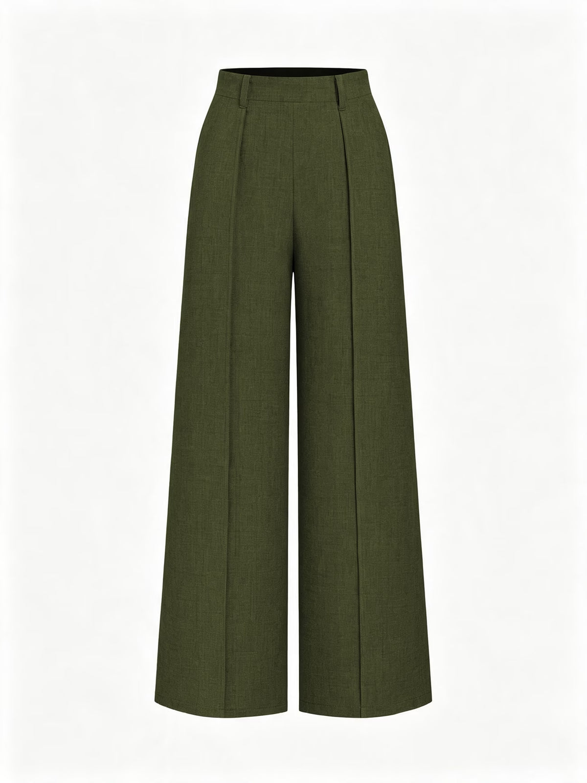 Women's High Waist Palazzo Trousers with Front Pleat