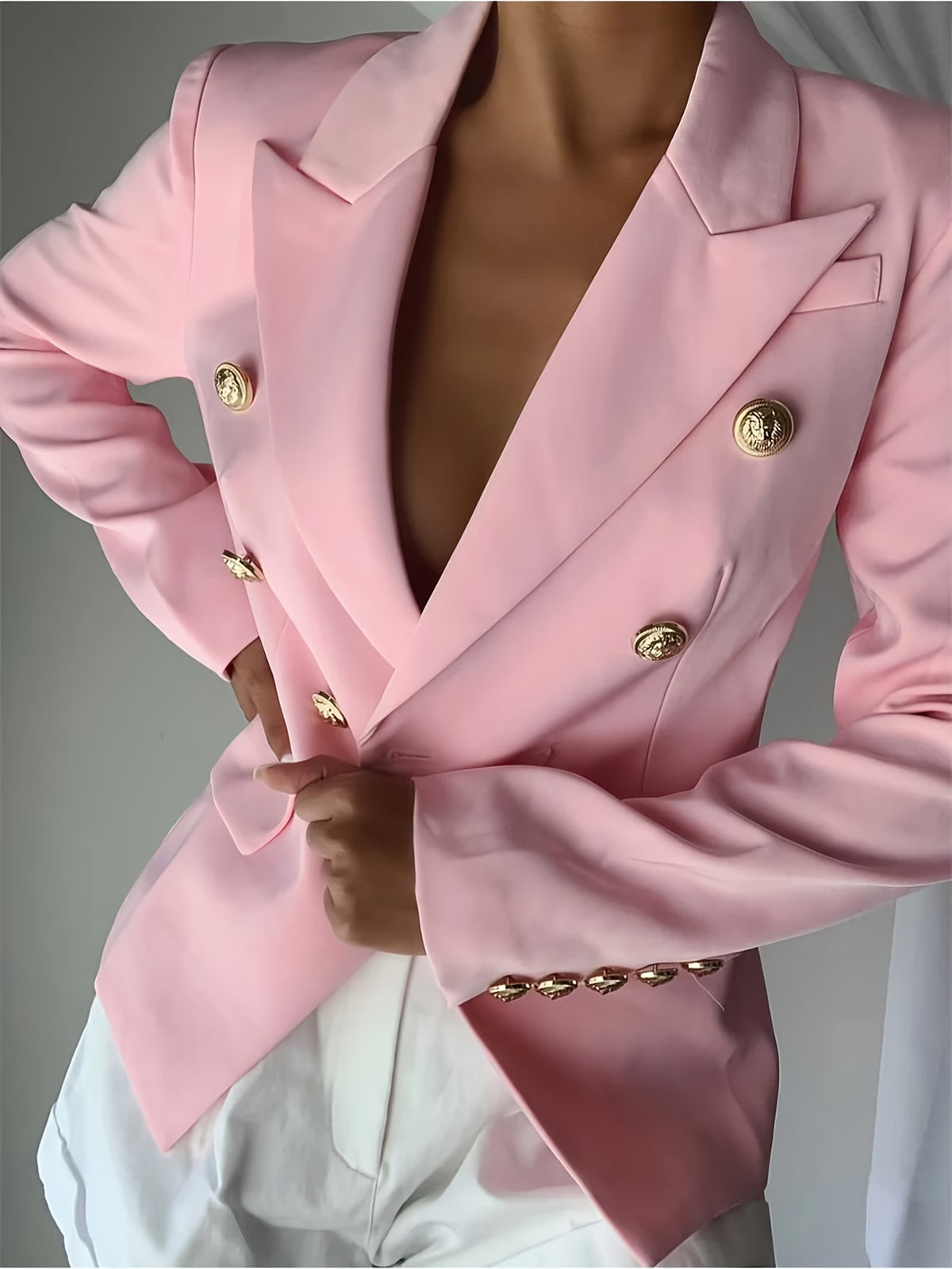 Women's Belted Blazer and Midi Dress Set
