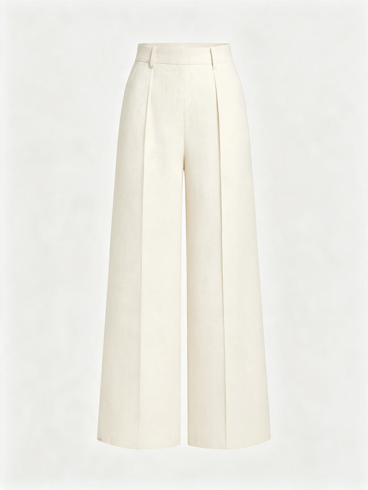 Women's High Waist Palazzo Trousers with Front Pleat